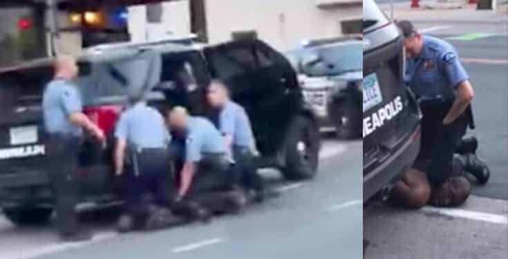 New video appears to show George Floyd being kneeled on by 3 officers
