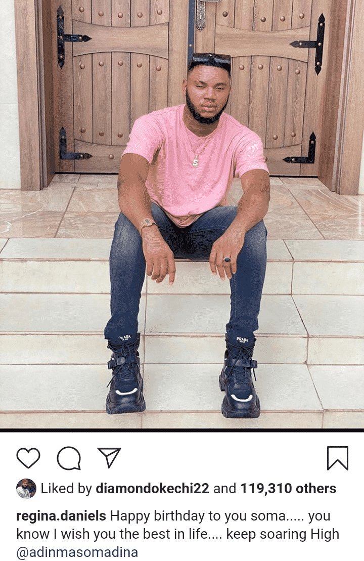 Fans tell Regina Daniels that her ex is her missing rib