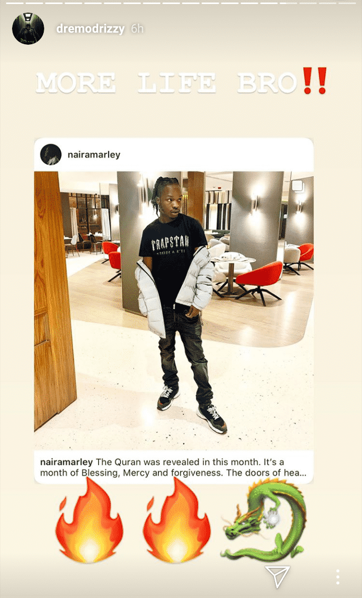 Dremo celebrates Naira Marley