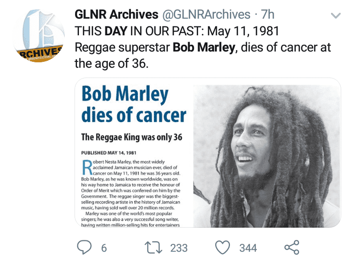 World mourns Bob Marley