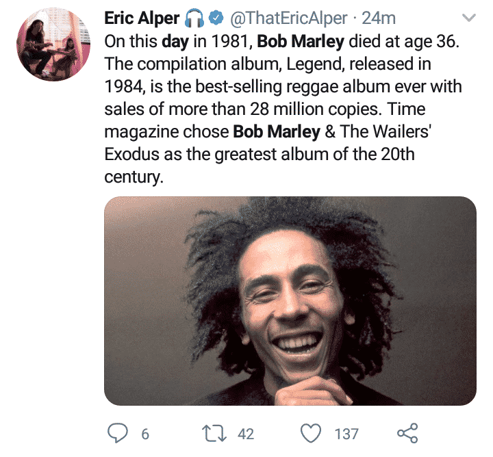 World mourns Bob Marley