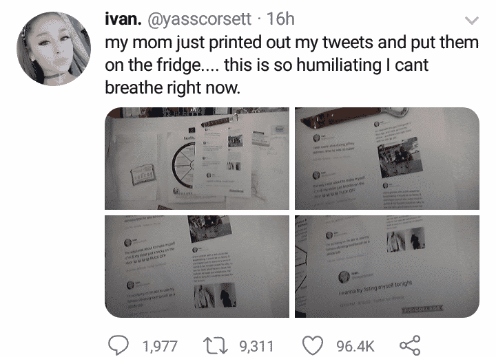 Lady cries out after her mom found her illicit tweets