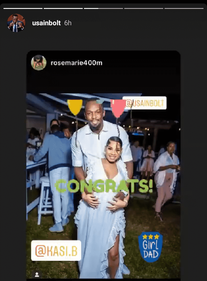 Ussain Bolt confirm birth of his newborn baby girl