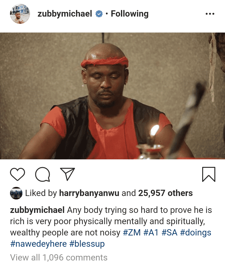 Actor, Zubby Michael disses HushPuppi, says he has "unexplained money"