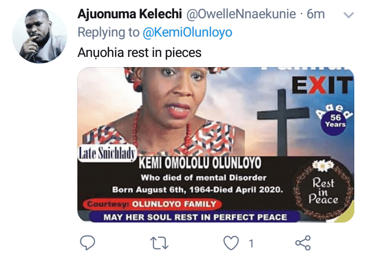 Man designs comic obituary poster for Kemi Olunloyo