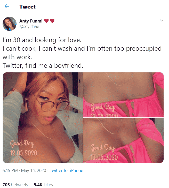 “I’m 30 And Looking For Love But I Can’t Cook & I Can’t Wash” - Nigerian Lady Says
