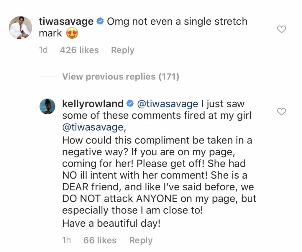 Tiwa Savage Did Not Body Shame Anyone - Kelly Rowland  