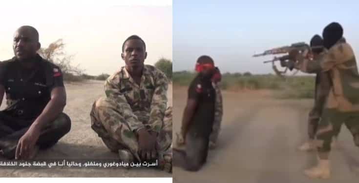 Boko Haram releases gruesome video executing Nigerian Soldier and Police officers (Video)