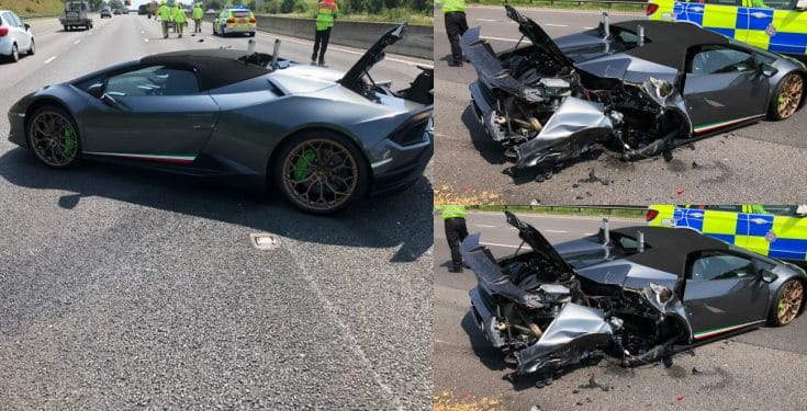 Driver crashes new £200,000 Lamborghini 20 minutes after picking it up from showroom