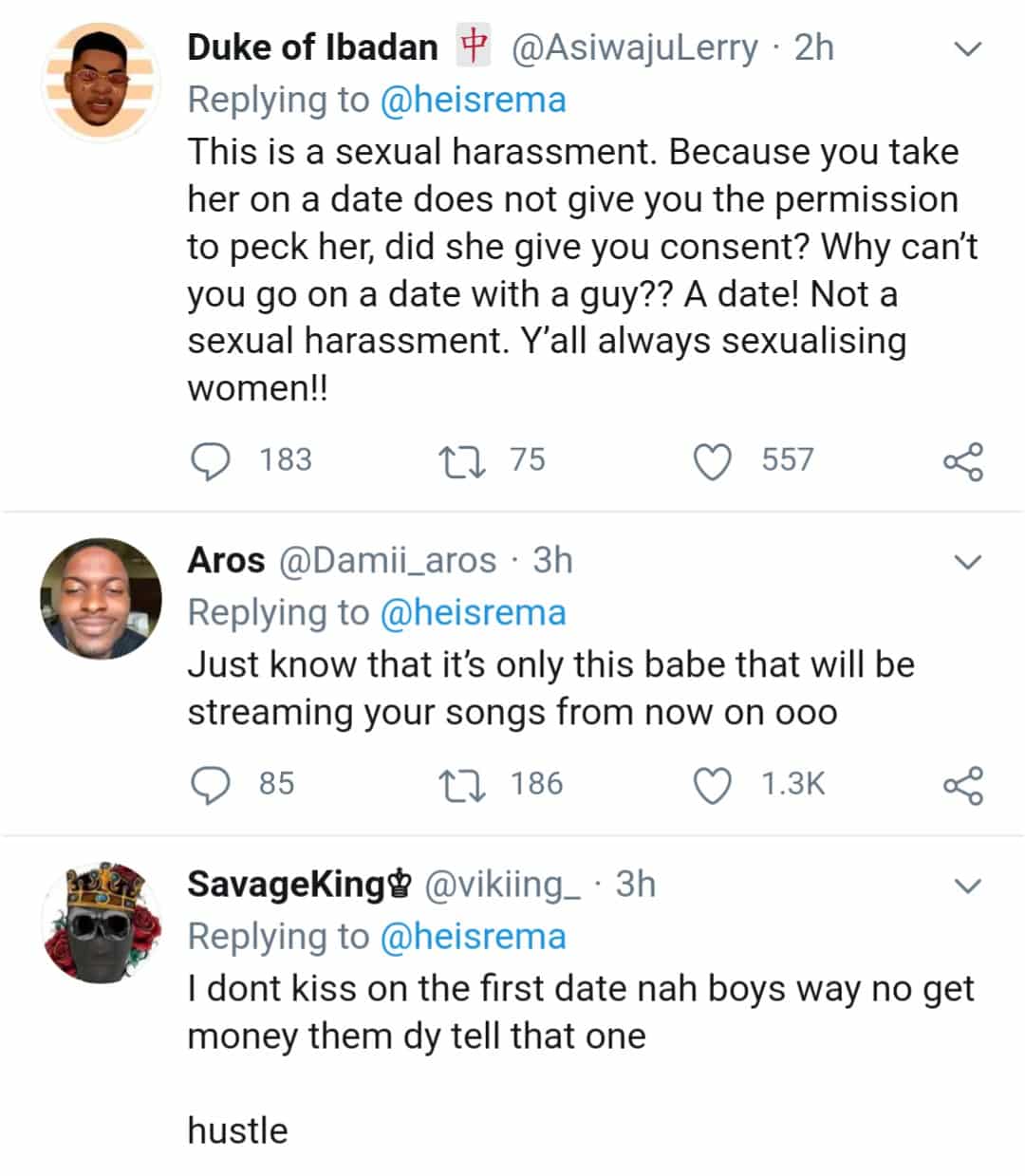 Nigerians drag Rema for kissing female fan and spraying money on her bum on first date (Video) 5