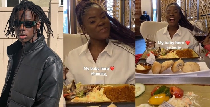Rema shares video of his lunch date with female fan 