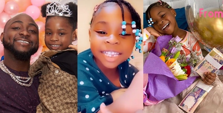 Davido’s daughter, Imade receives heartwarming surprise with bundles of cash as her first tooth falls off (Photos/Video) 