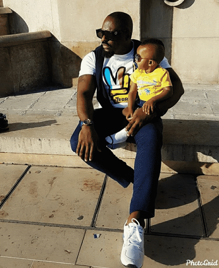 Jim Iyke and son visit the Eiffel Tower
