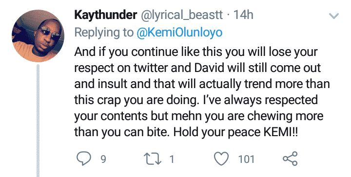 Kemi Olunloyo prays Davido never heals