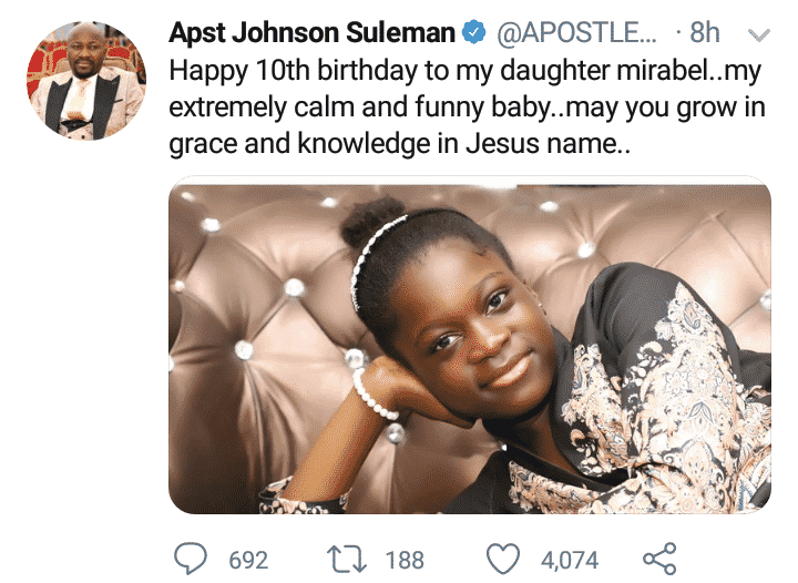 Suleman celebrates daughter on her birthday