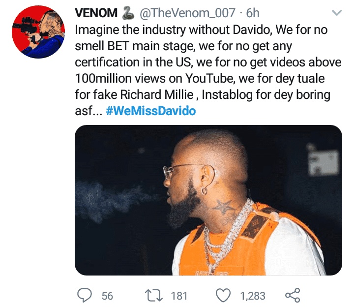 #WeMissDavido Trends on social media