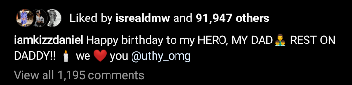 Kizz Daniel Remembers His Late Father