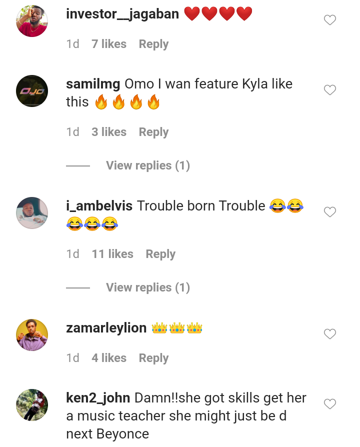 Erigga's 3-year-old daughter raps