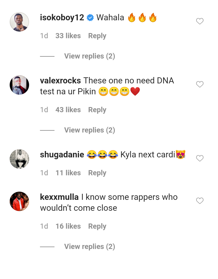 Erigga's 3-year-old daughter raps