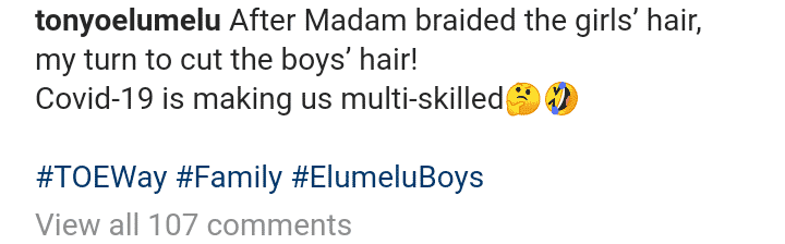 Tony Elumelu Shaves His Sons