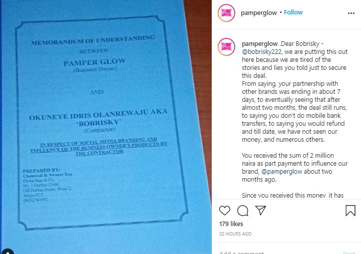 Beauty Brand Drags Bobrisky