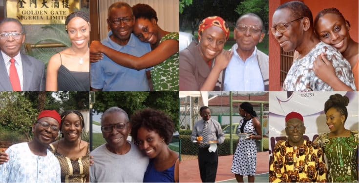Chimamanda Ngozi Adichie pens heartfelt words and clips of her and her father to mourn him (video)