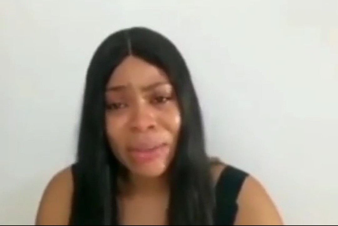 Lady who claims she was selected as BBNaija housemate, breaks down in tears as the show kicks off without her (Video)