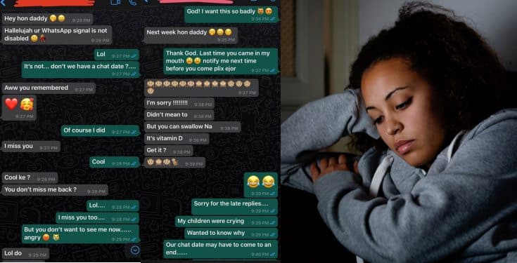 Pregnant wife shares chat conversation between her husband and his gay lover