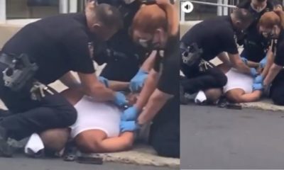 Video shows Pennsylvania police officer with knee on black man’s neck during arrest