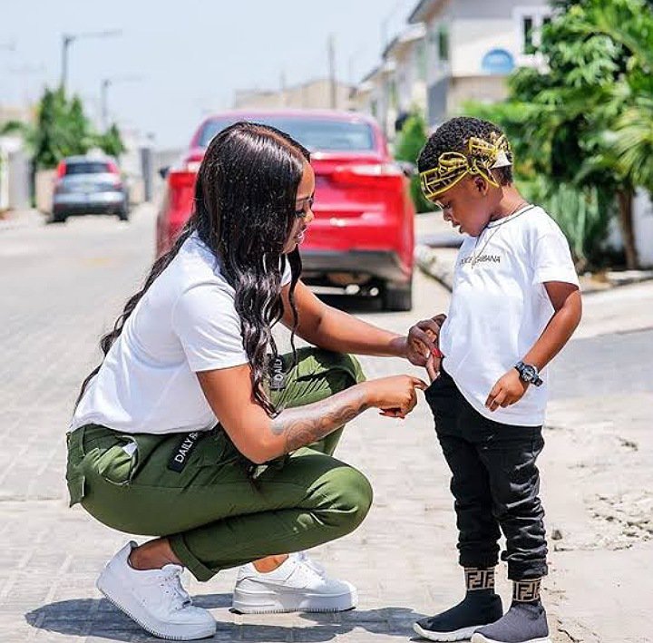 Tiwa Savage necklace for son