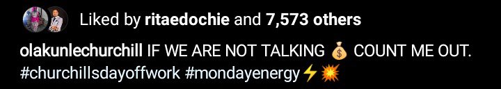 Churchill snubs Tonto Dikeh