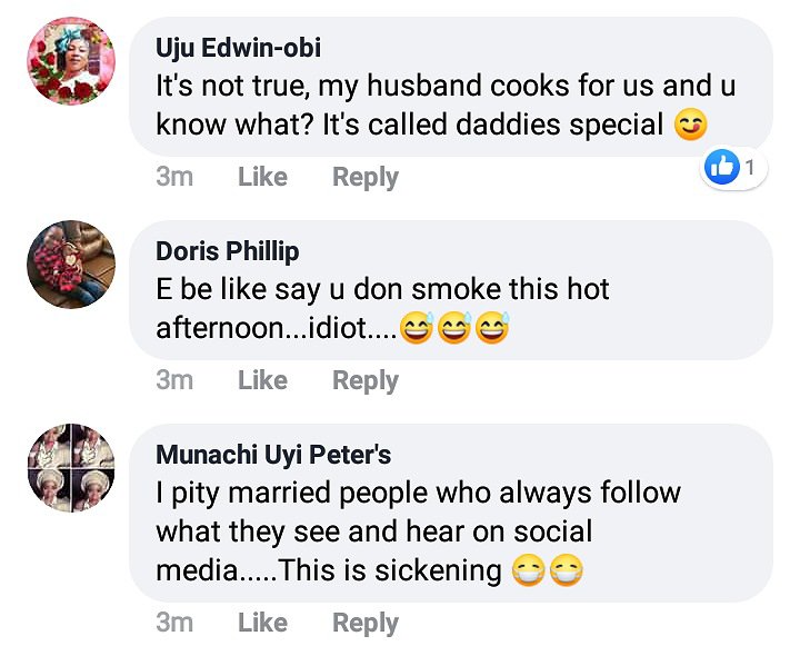 A married man cooks for his wife