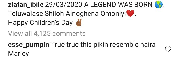 Zlatan gushes over his son