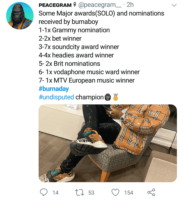 Fans celebrate Burna Boy