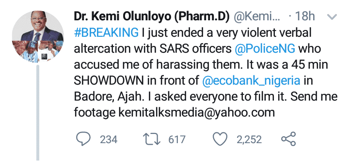 Kemi Olunloyo Clashes With SARS