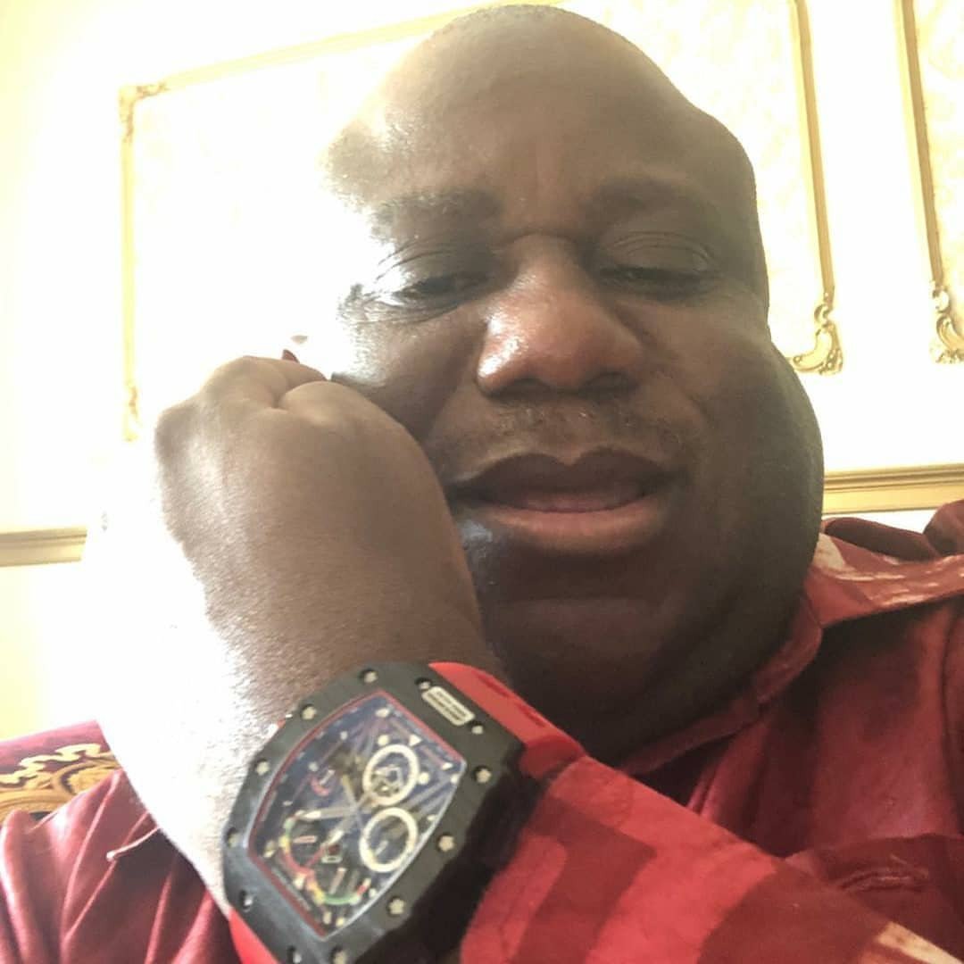 Terry Waya displays his watches