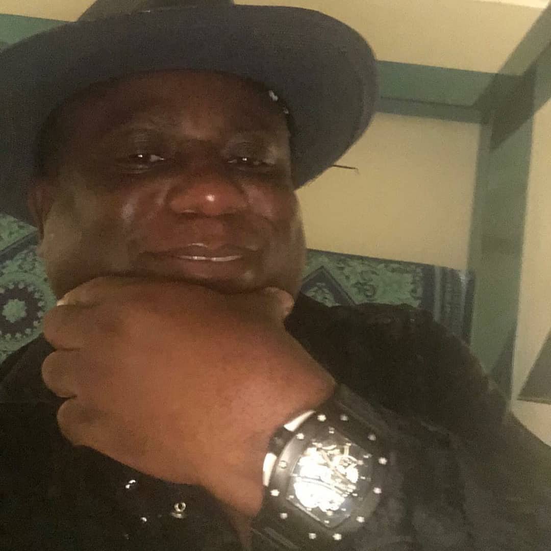 Terry Waya displays his watches