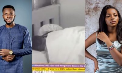 BBNaija 2020: Nigerians react as Brighto and Wathoni aggressively cuddle under the duvet (video)