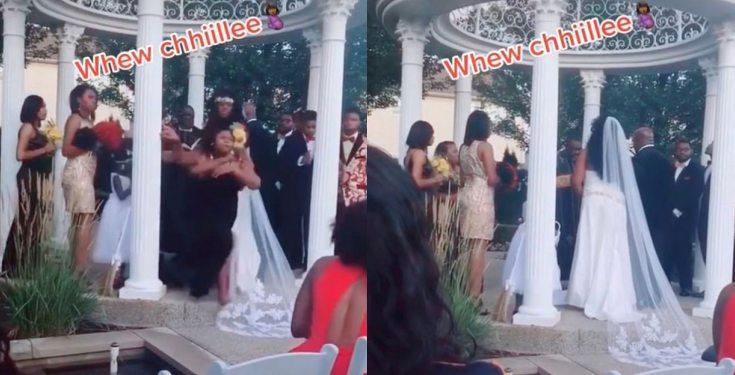 Woman crashes wedding claiming to be pregnant with groom's child (video)