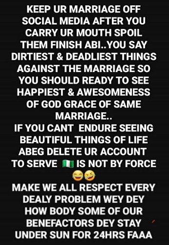 Lizzy Anjorin marriage off media