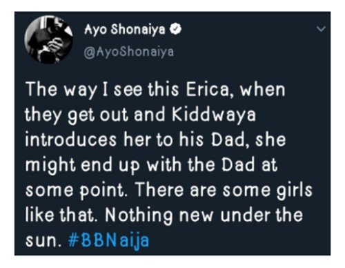 Ayo Shonaiya apologizes to Erica