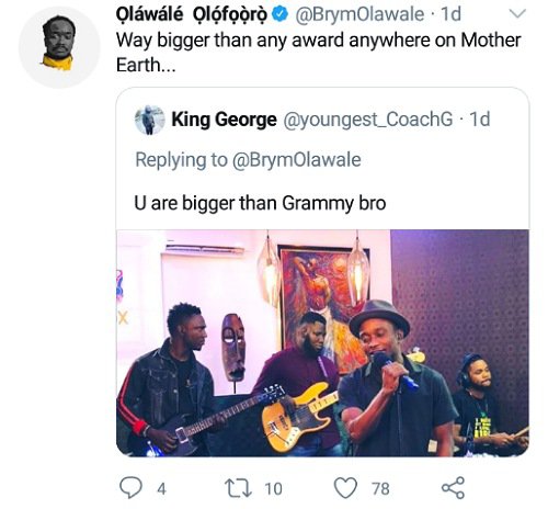 I'm bigger than Grammy award - Brymo