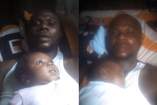 Woman abandons child