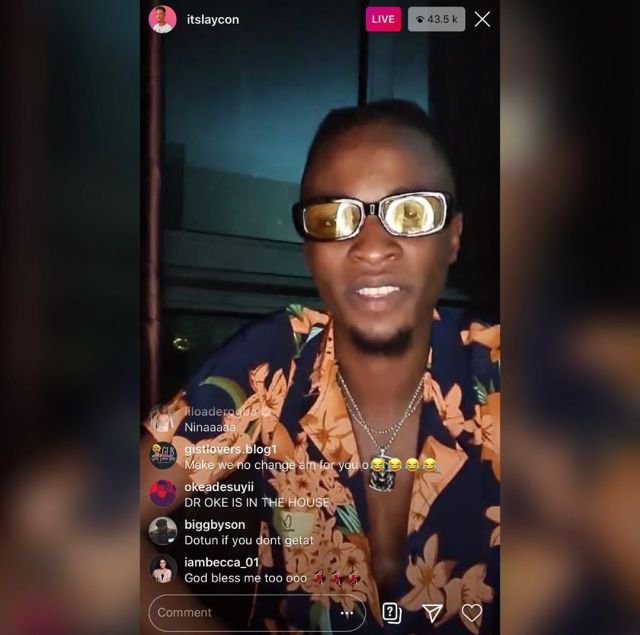 Laycon performs for fans on his first Instagram Live session