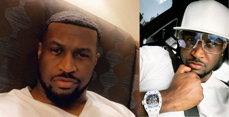 Peter Okoye reacts after he was accused of wearing a fake Richard Mille watch