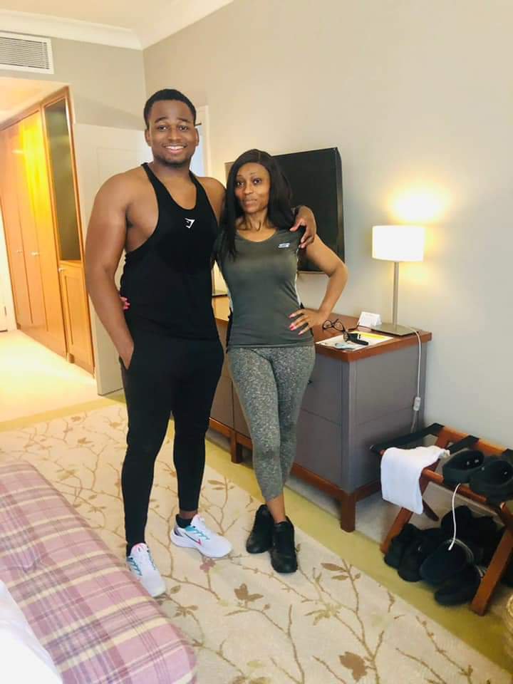 Nigerians Wowed As Mom Poses With H