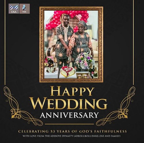 Pastor Adeboye Wedding Anniversary