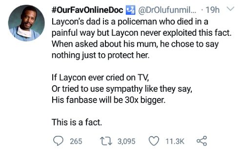 How Laycon's father died