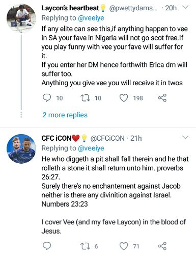 Vee receiving death threats