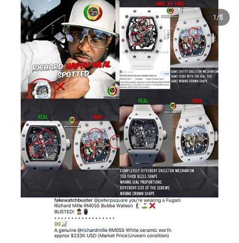Peter Okoye Richard Mille